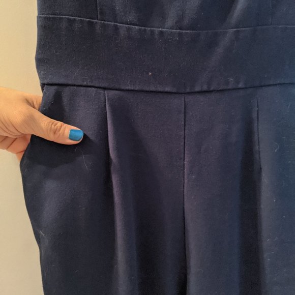 Navy Open-back Jumpsuit - Picture 5 of 12